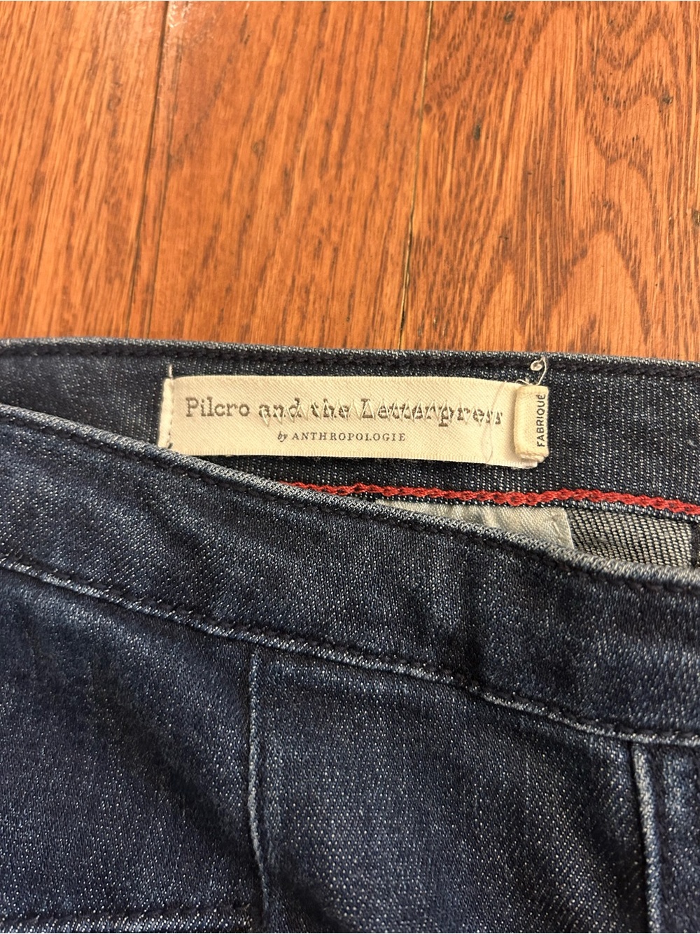 Pilcro Anthropologie High Rise Denim Legging Jeans 26 Dark Wash Side Zip - Picture 6 of 9